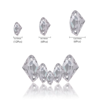 Mixed Sizes Crystal Galactic Shape High Quality Glass Sew-on Rhinestones WholesaleRhinestone