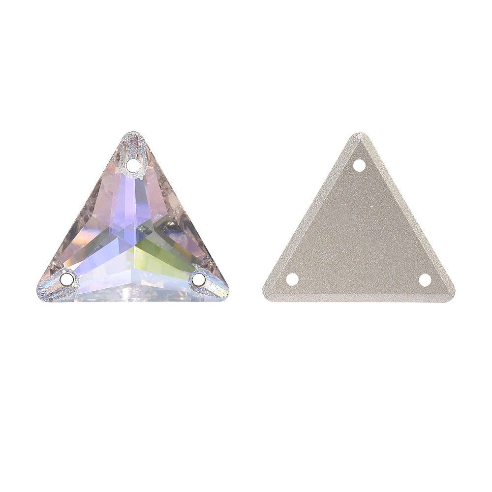 Crystal Transmission Triangle Shape High Quality Glass Sew-on Rhinestones Secondary image