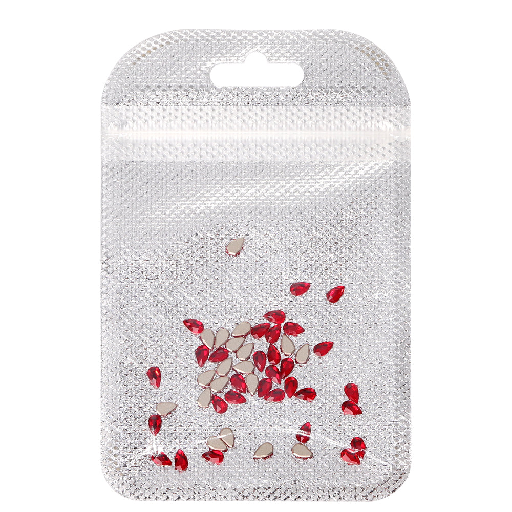 Raindrop Shape Multi Colors Small Size Glass Beveled Flat Back Fancy Rhinestones For Nail Art WholesaleRhinestone