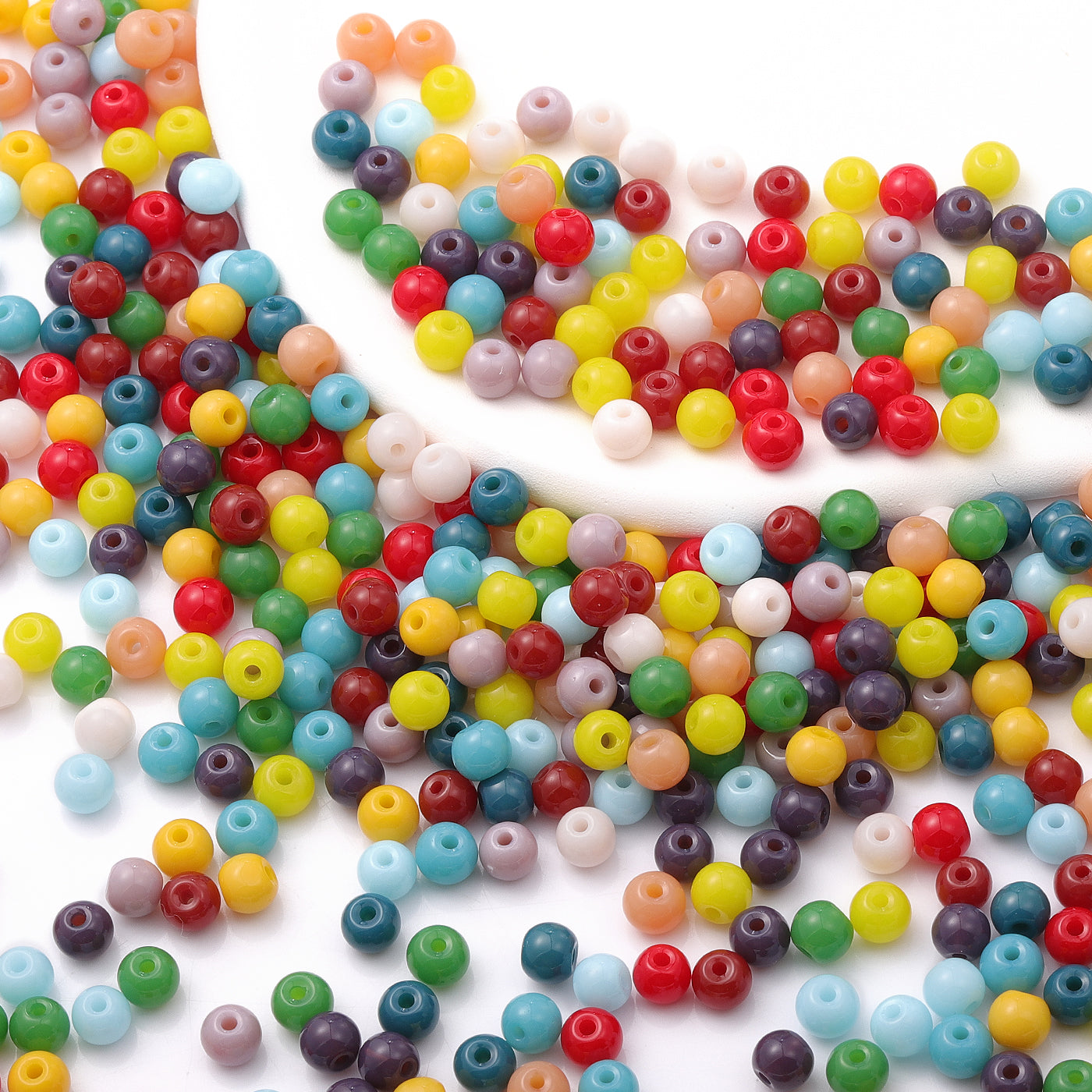 Various Colors 4.5 MM Round Shape Glass Seed Beads for Bracelets and Jewelry Making WholesaleRhinestone Main image
