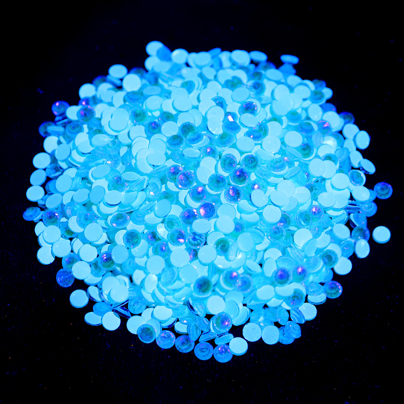 Neon Turquoise AB Glass FlatBack Neon Rhinestones