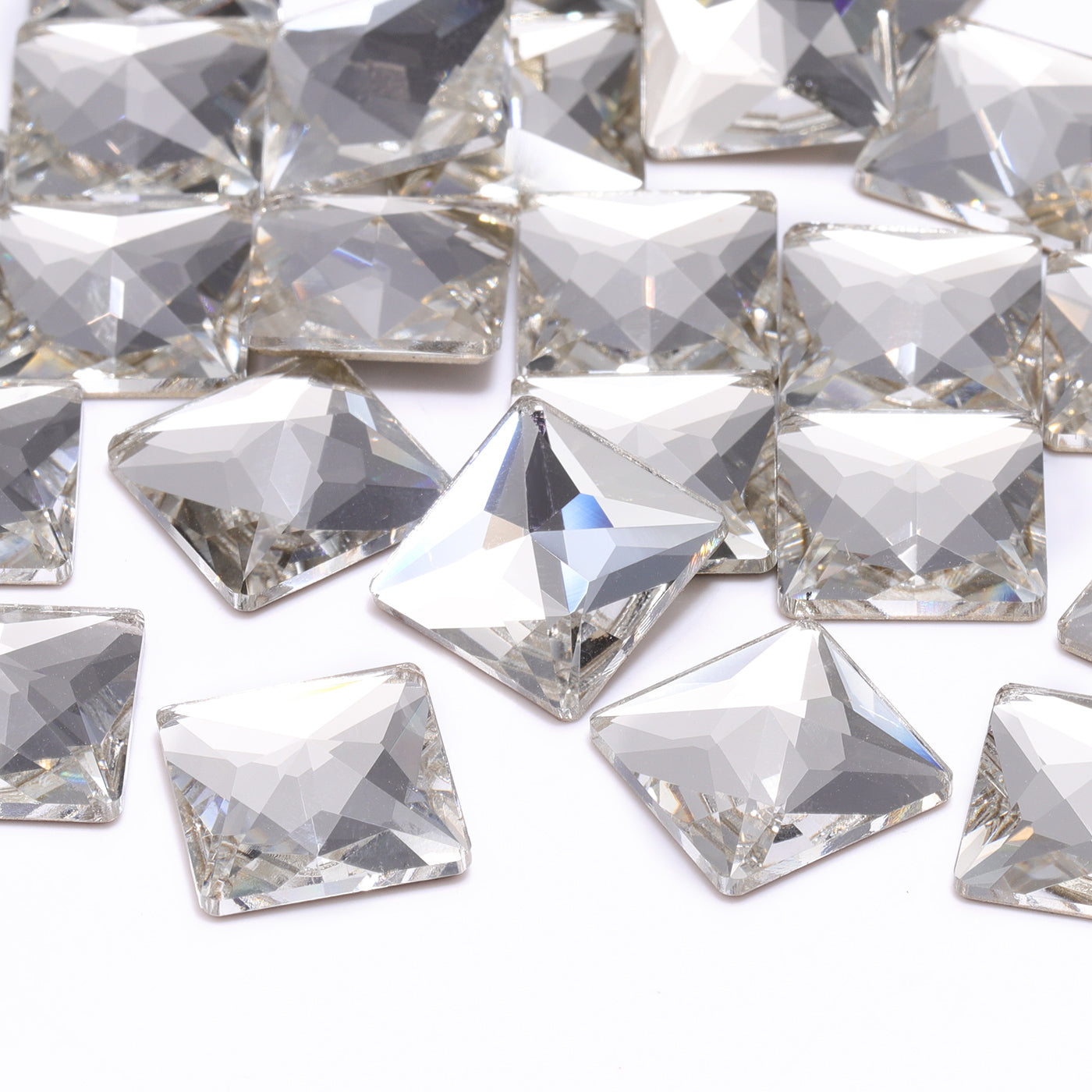 Crystal Square Shape High Quality Glass Beveled Flat Back Rhinestones