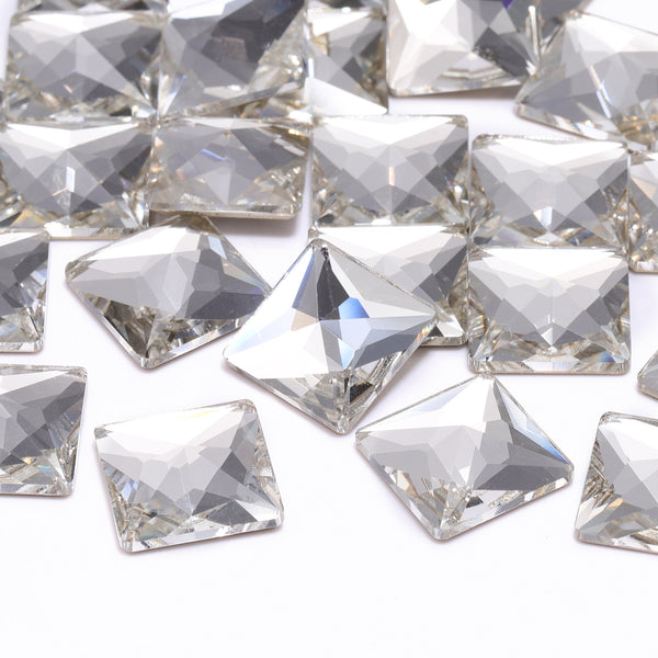 Crystal Square Shape High Quality Glass Beveled Flat Back Rhinestones WholesaleRhinestone
