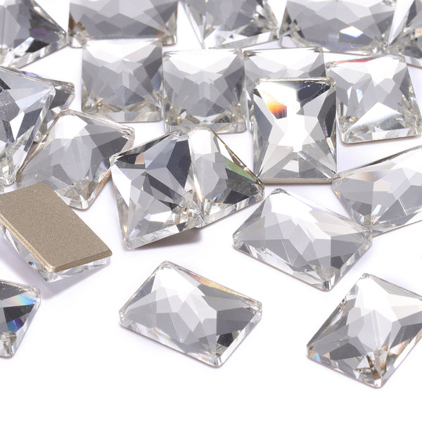 Crystal Rectangle Shape High Quality Glass Beveled Flat Back Rhinestones WholesaleRhinestone