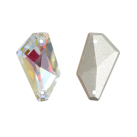 Light Crystal AB De-Art Shape High Quality Glass Sew-on Rhinestones