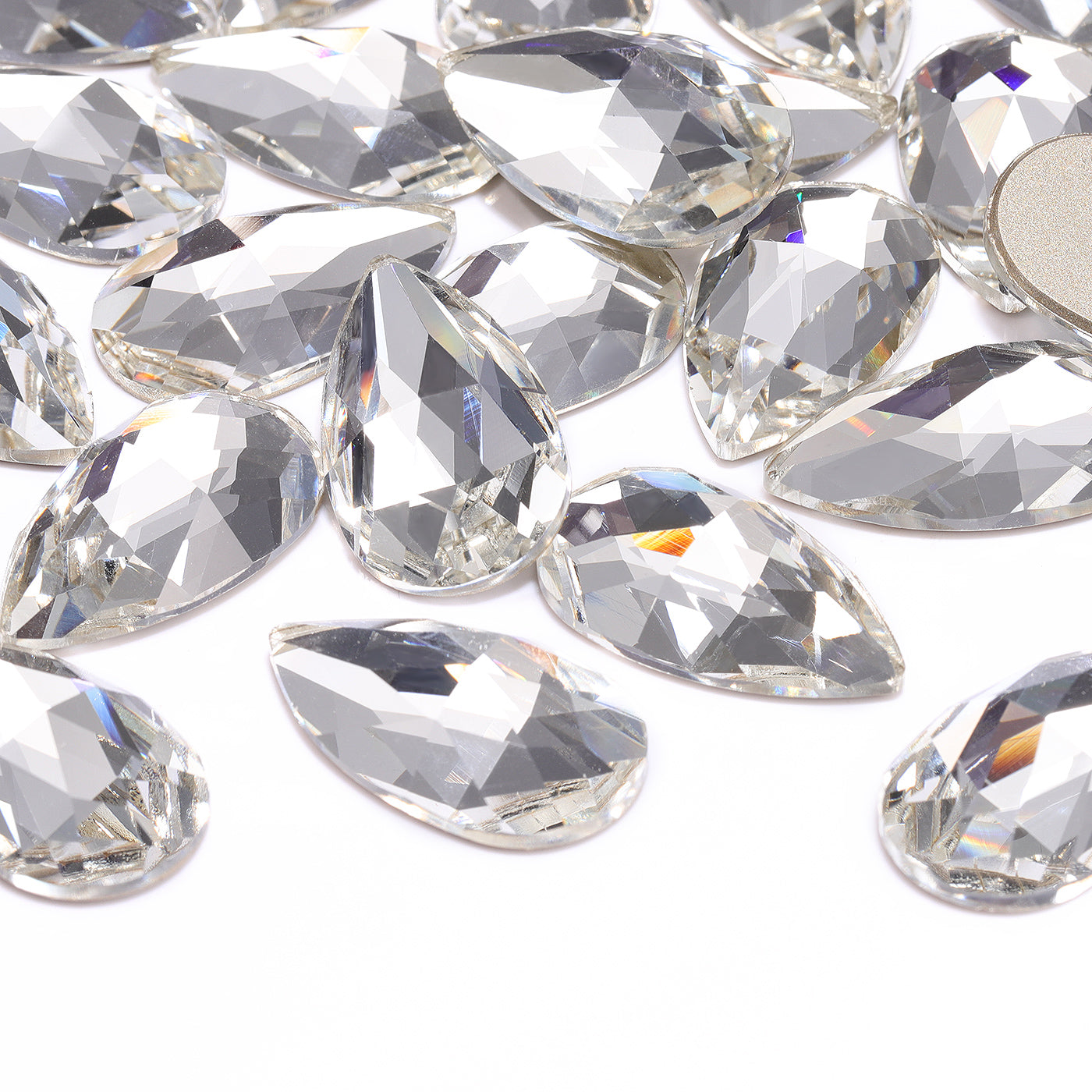 Crystal Drop Shape High Quality Glass Beveled Flat Back Rhinestones WholesaleRhinestone