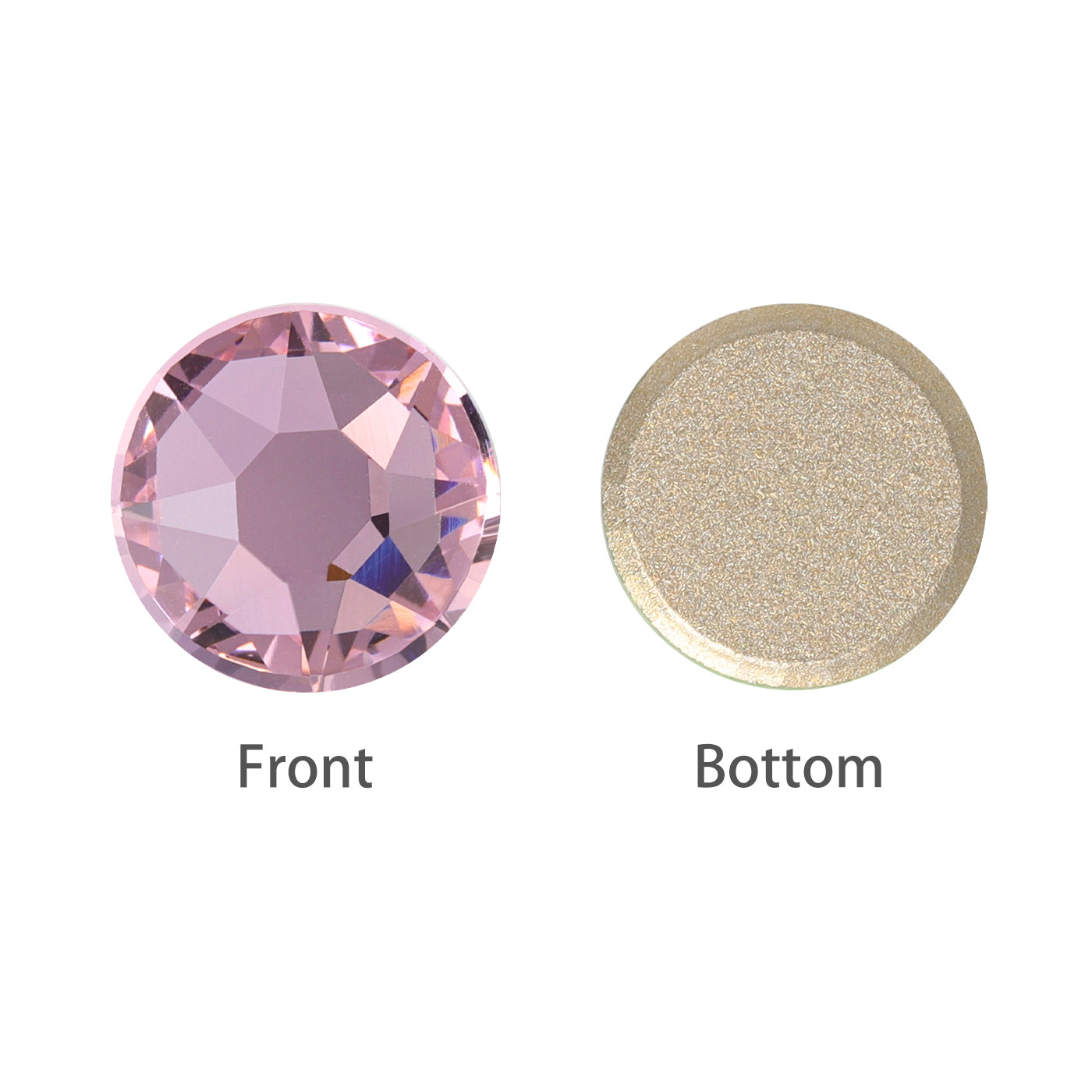 Crystal Ab Xirius a forma rotonda di alta qualità vetro smaltato con strass back back Immagine secondaria del prodotto