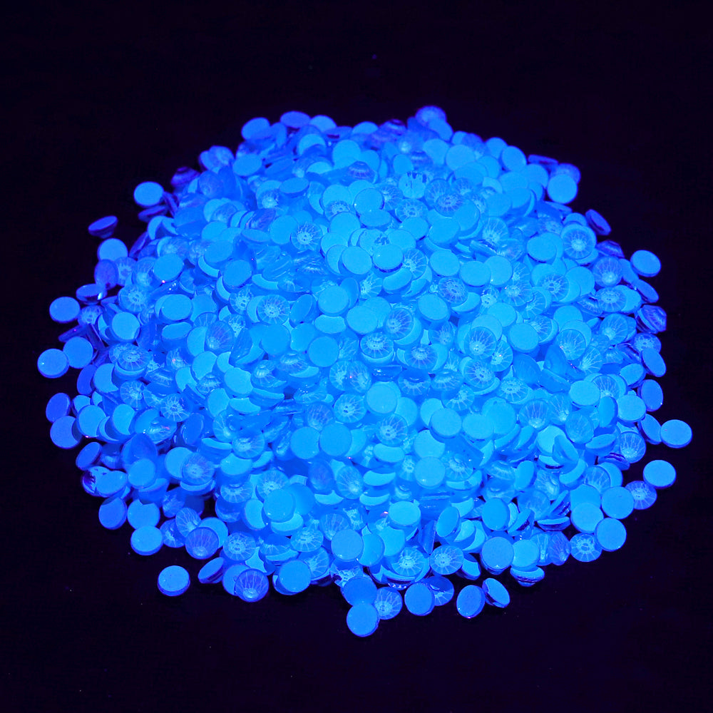 Neon Ice Blue Glass FlatBack Neon Rhinestones WholesaleRhinestone