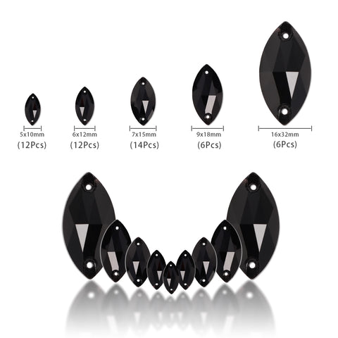 크리스탈 AB NAVETTE 모양 고품질 유리 바느질리 노초 서브 이미지