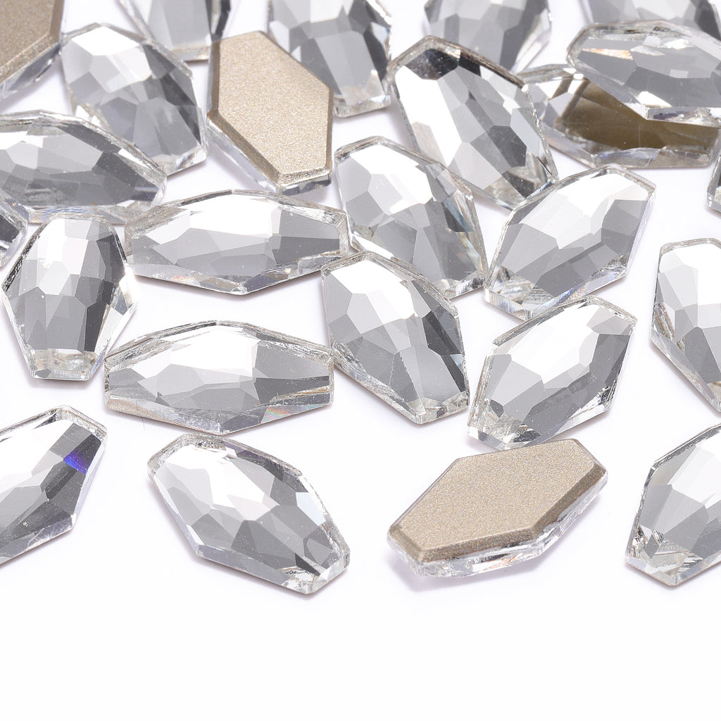 Crystal Hexagon Shape High Quality Glass Beveled Flat Back Rhinestones WholesaleRhinestone