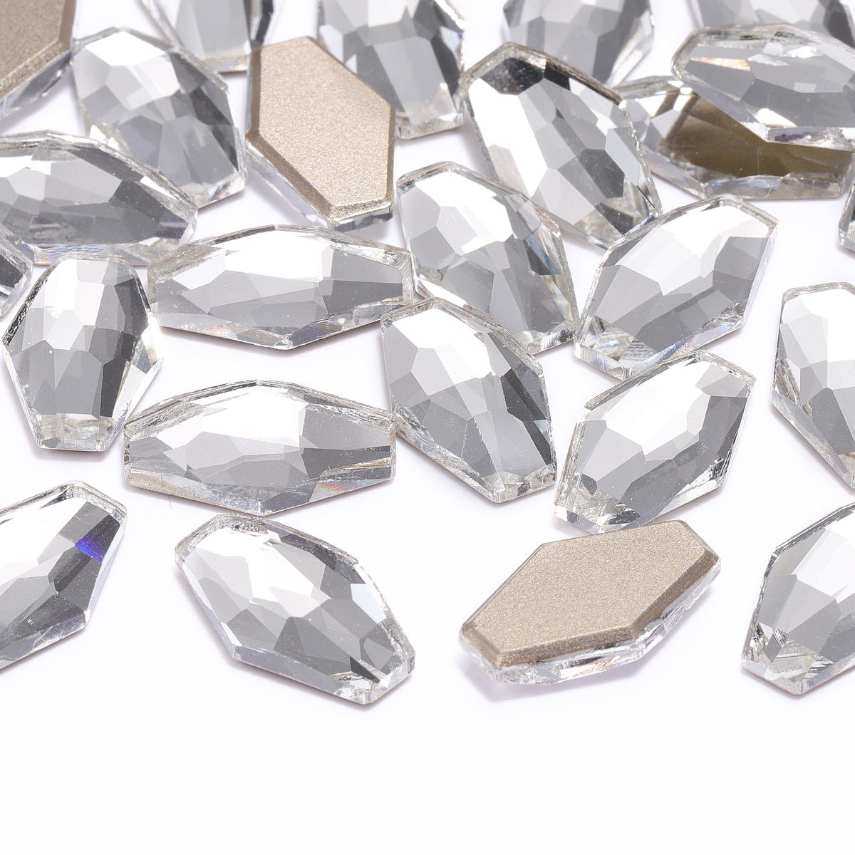 Crystal Hexagon Shape High Quality Glass Beveled Flat Back Rhinestones WholesaleRhinestone