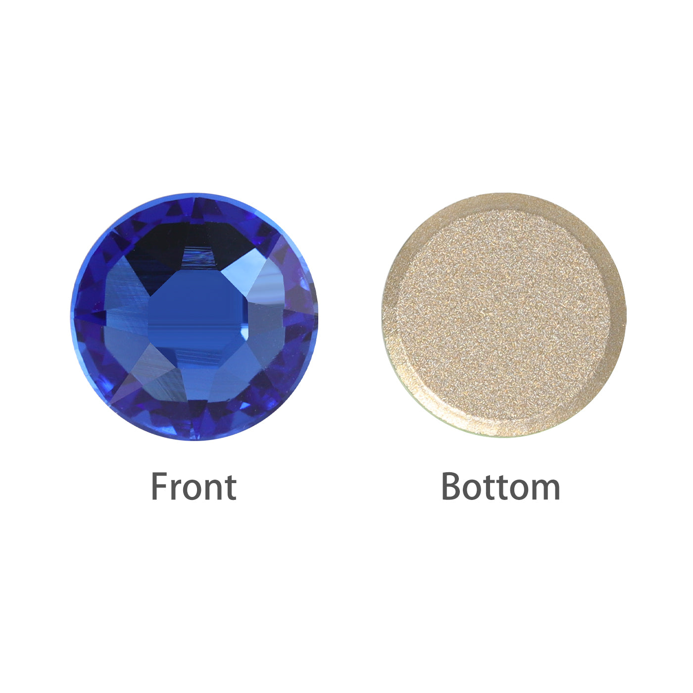 Light Sapphire XIRIUS Round Shape High Quality Glass Beveled Flat Back Rhinestones Secondary image