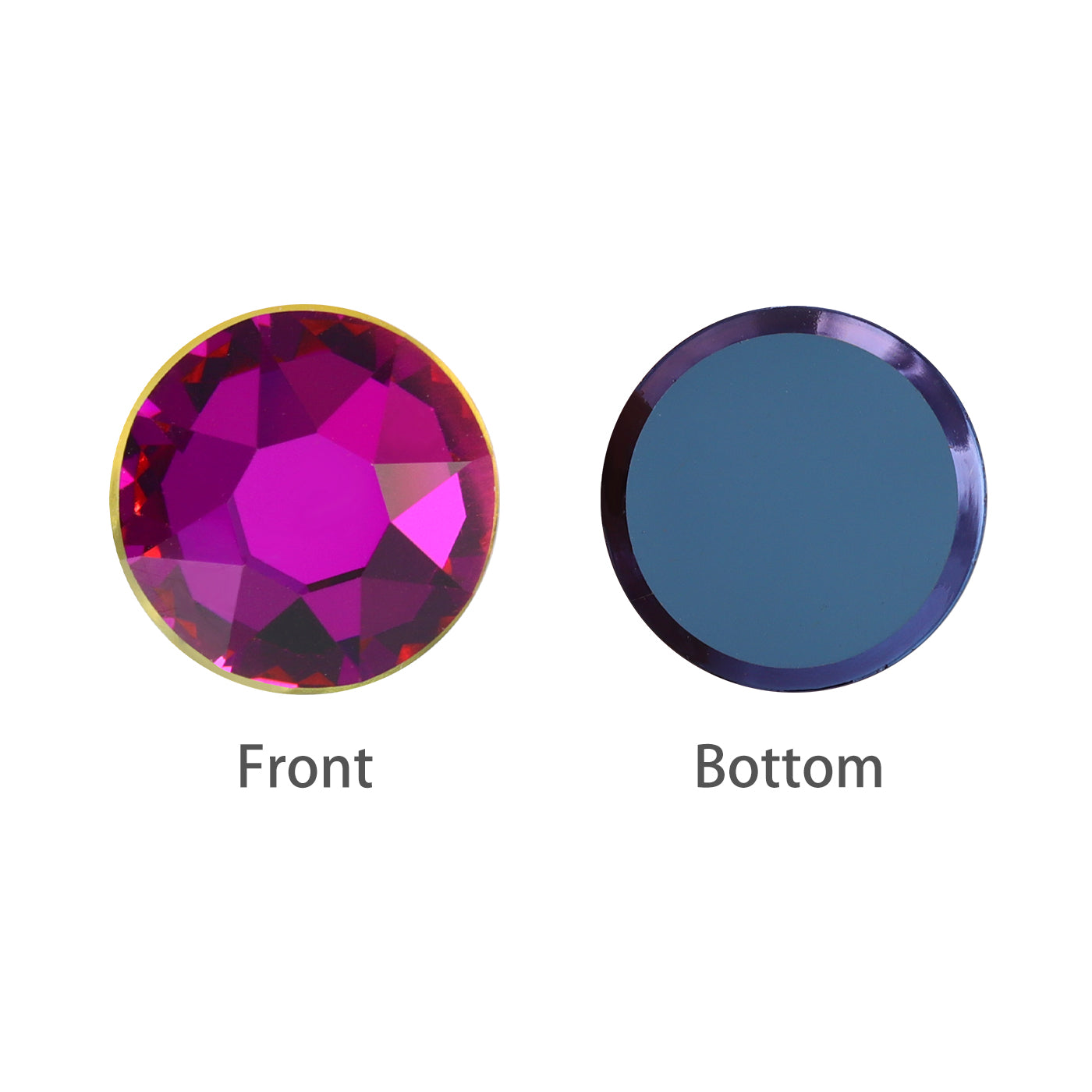 Crystal Ab Xirius de forma redonda de alta calidad Glass Biseled Flat Rhinestons Imagen secundaria del producto