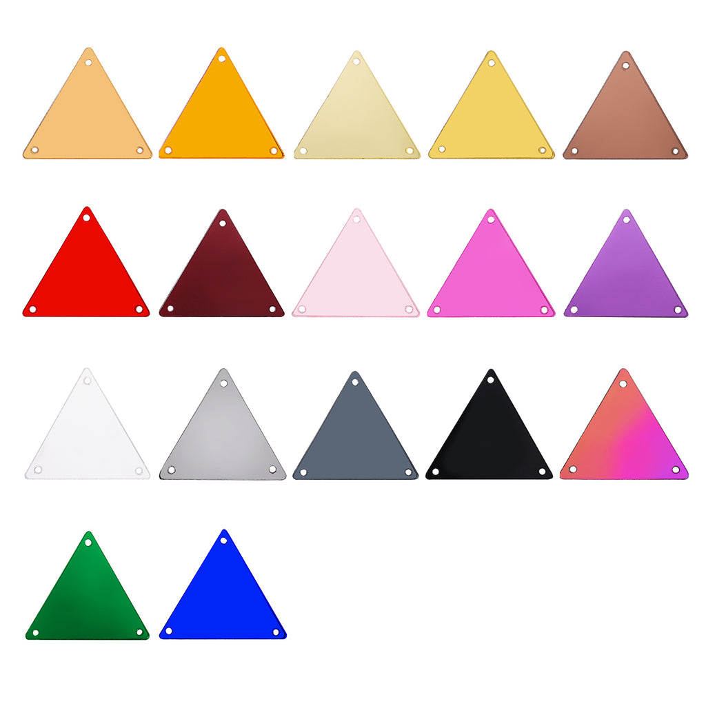 Triangle Shape Multi Colors Acrylic Sew-on Mirror For Dance Costume WholesaleRhinestone