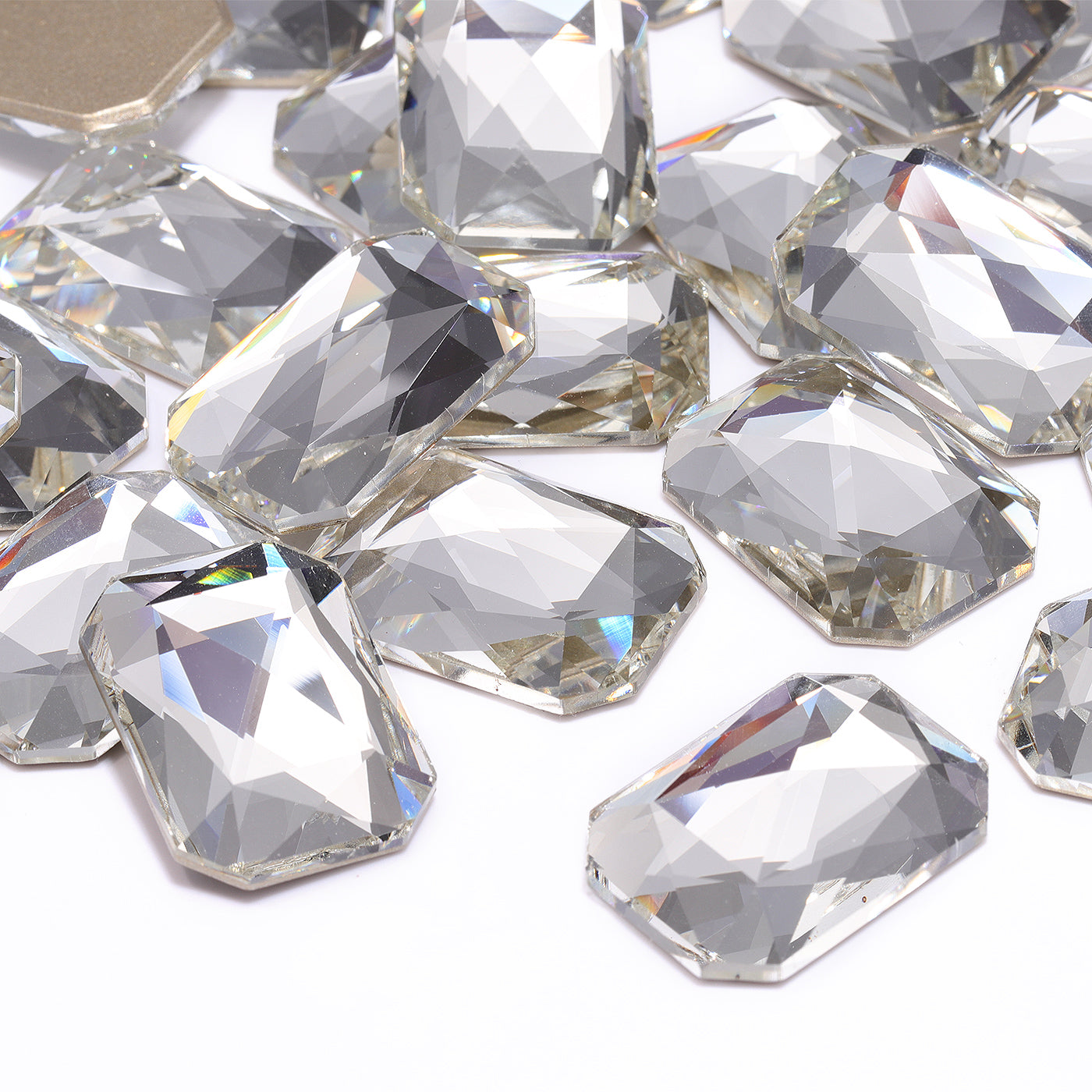 Crystal Octagon Shape High Quality Glass Beveled Flat Back Rhinestones WholesaleRhinestone