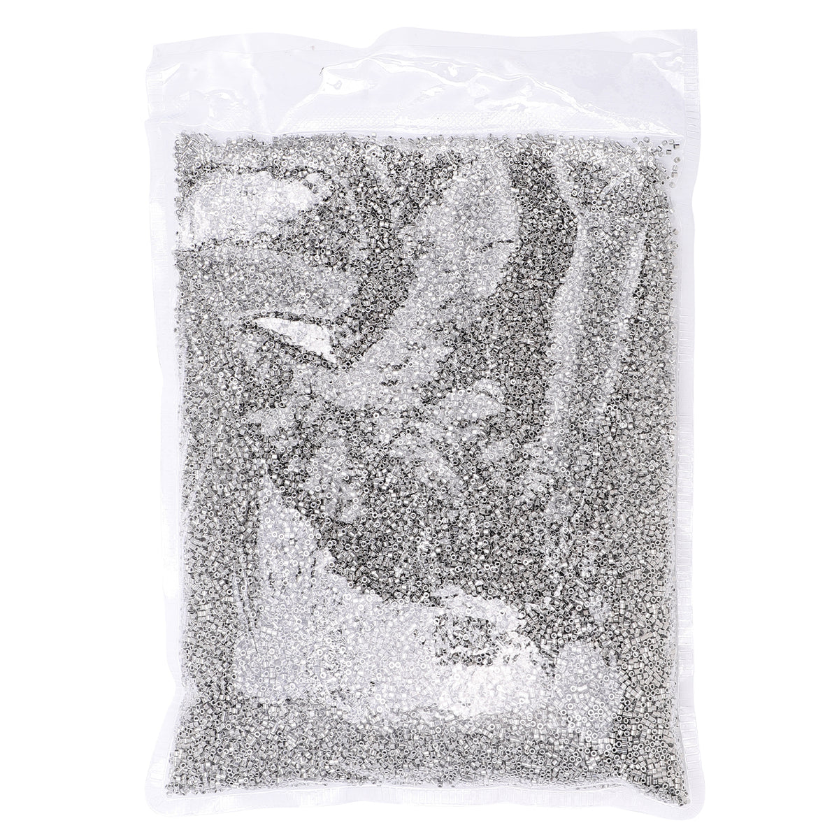 Metallic Silver Luster Color Hight Quality Glass Cylinder Seed Beads 1.6 MM Size JS3001 WholesaleRhinestone
