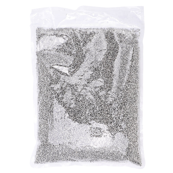 Metallic Silver Luster Color Hight Quality Glass Cylinder Seed Beads 1.6 MM Size JS3001 WholesaleRhinestone