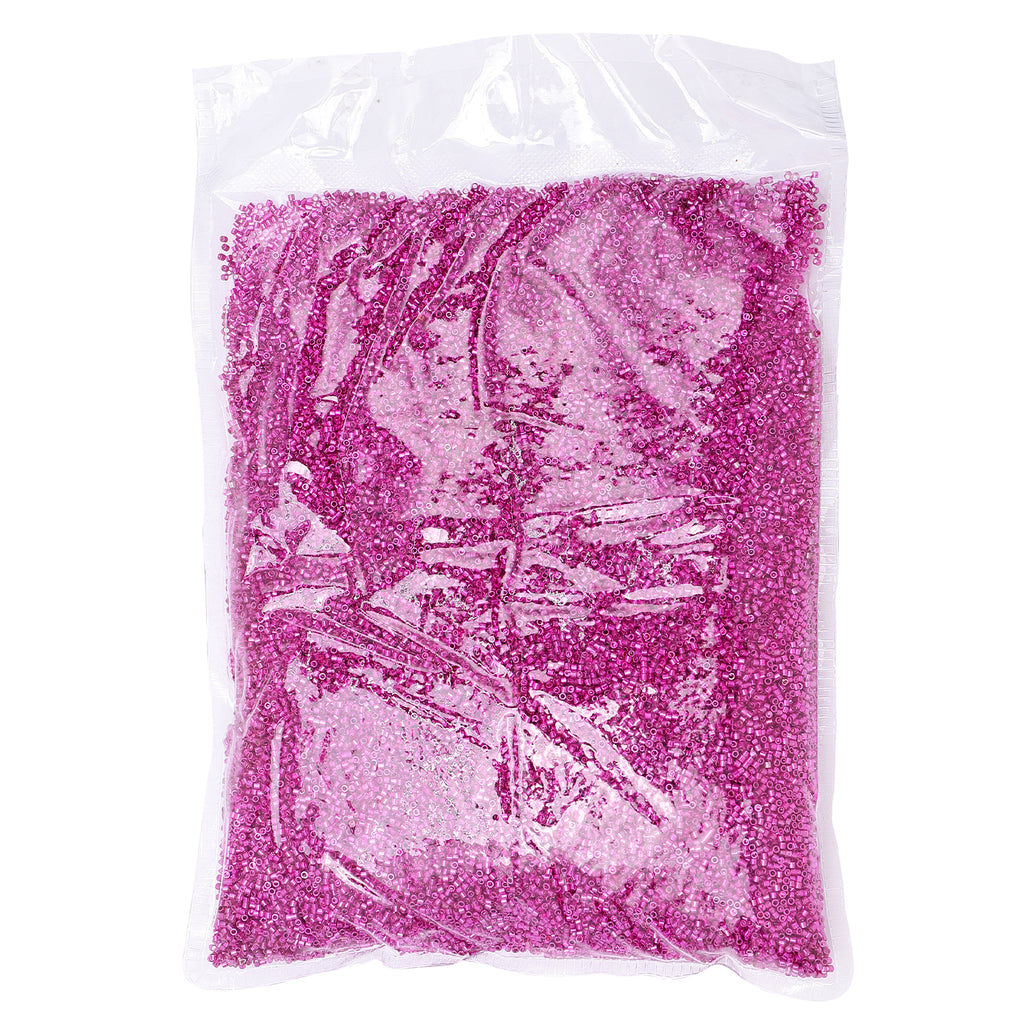 Metallic Fuchsia Luster Color Hight Quality Glass Cylinder Seed Beads 1.6 MM Size JS3015 WholesaleRhinestone