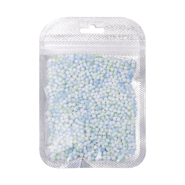 RNB003 Rainbow Effect Peanut Beads Shape Glass Seed Beads WholesaleRhinestone