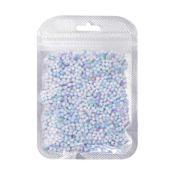 RNB007 Rainbow Effect Peanut Beads Shape Glass Seed Beads WholesaleRhinestone