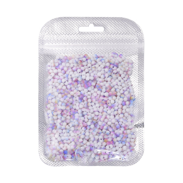RNB009 Rainbow Effect Peanut Beads Shape Glass Seed Beads WholesaleRhinestone