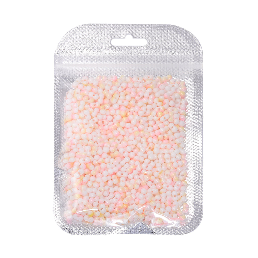 RNB012 Rainbow Effect Peanut Beads Shape Glass Seed Beads WholesaleRhinestone