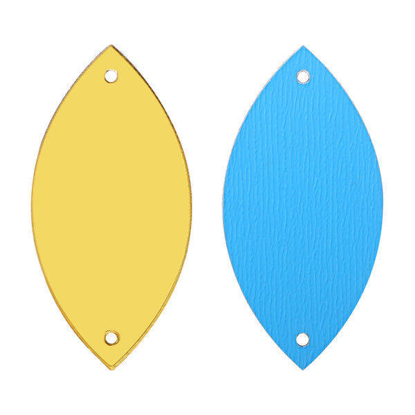 Navette  Shape Multi Colors Acrylic Sew-on Mirror For Dance Costume WholesaleRhinestone