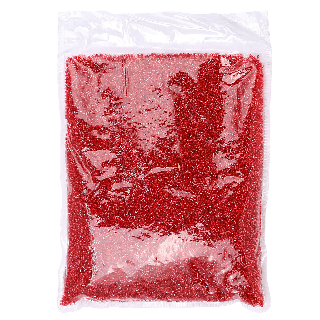 Transparent Silver-lined Red Color Hight Quality Glass Cylinder Seed Beads 1.6 MM Size GY2010 WholesaleRhinestone