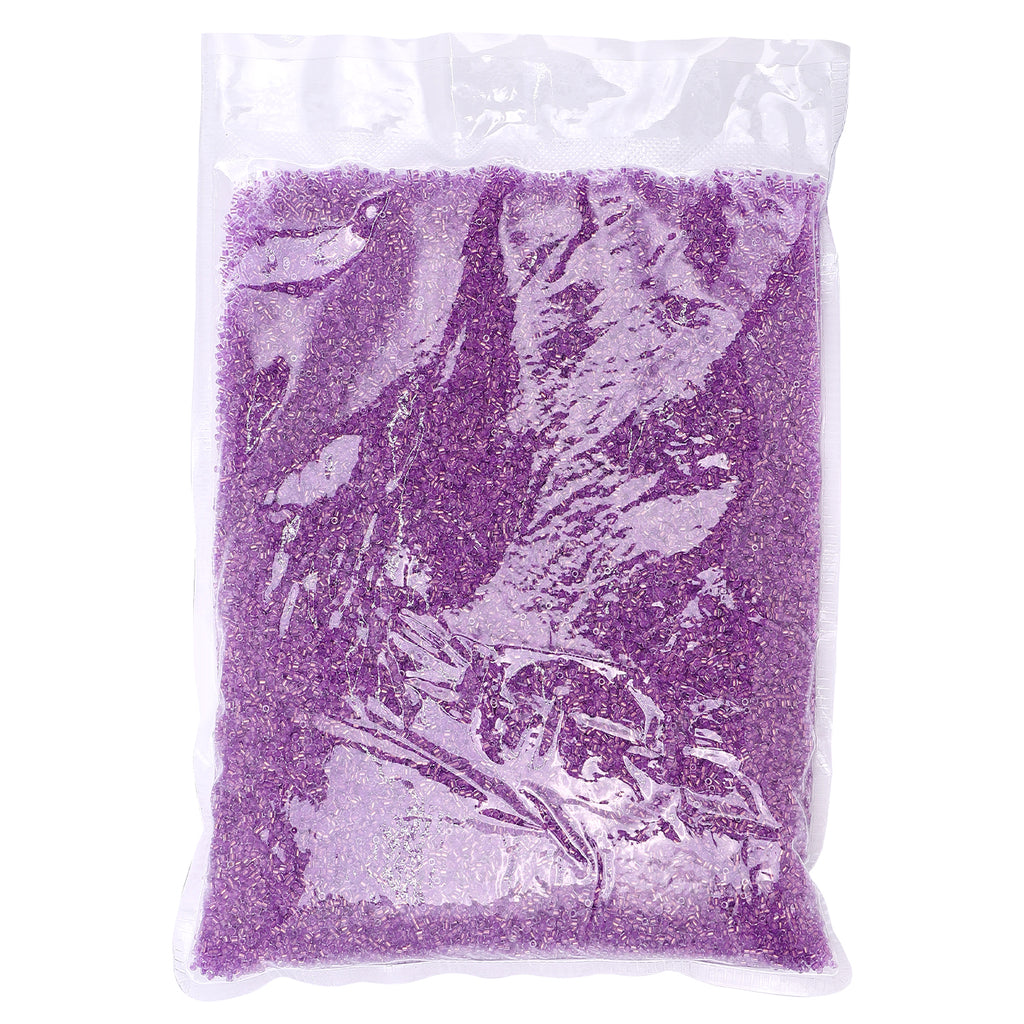 Transparent Color Lined Purple Hight Quality Glass Cylinder Seed Beads 1.6 MM Size DJS5003 WholesaleRhinestone