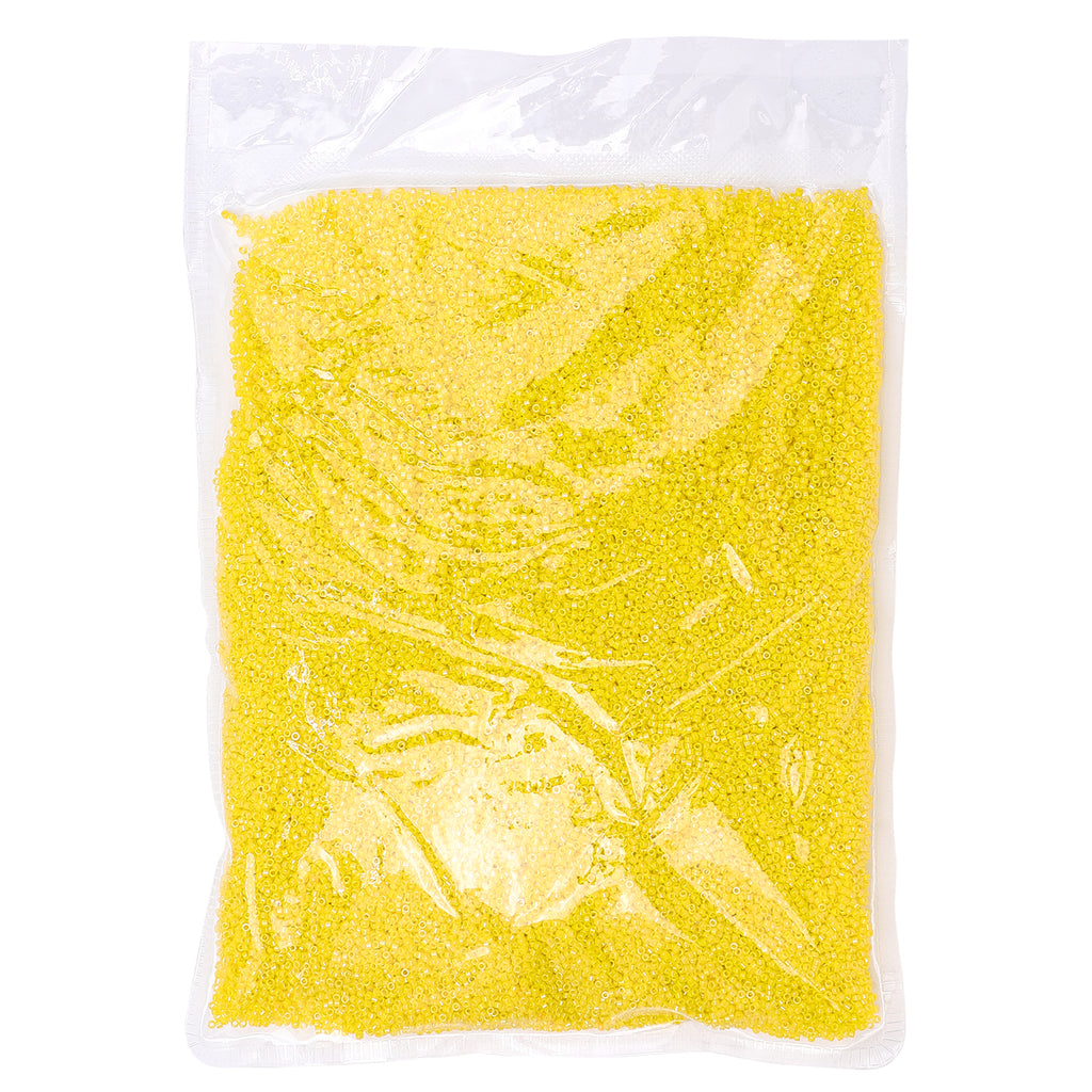 Lustre opaco amarelo brilhante cor de alta qualidade sementes de vidro contas de 1,6 mm BS1009