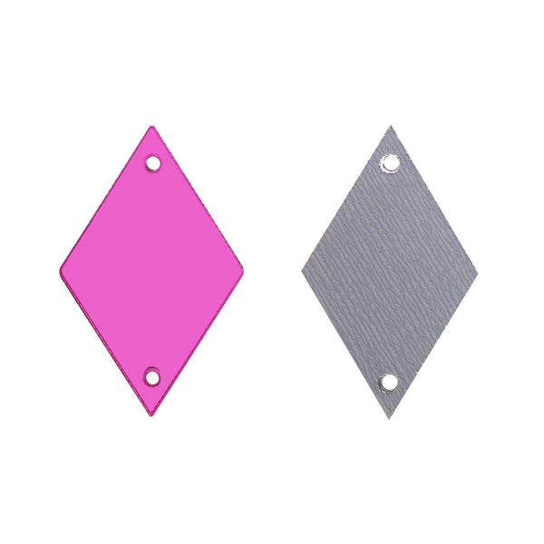 Rhombus Shape Multi Colors Acrylic Sew-on Mirror For Dance Costume WholesaleRhinestone