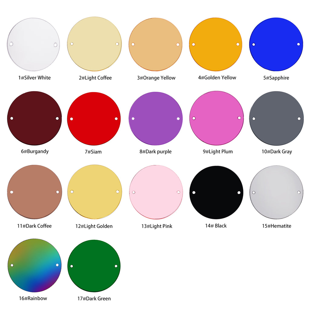 Round  Shape Multi Colors Acrylic Sew-on Mirror For Dance Costume WholesaleRhinestone