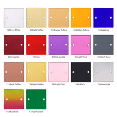 Quadratische Form Multi-Farben Acryl-Nähspiegel für Tanzkostüm