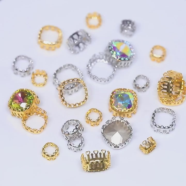 Cushion Square Shape High-Quality Sew-on Nest Hollow Claw For Rhinestone Claw settings