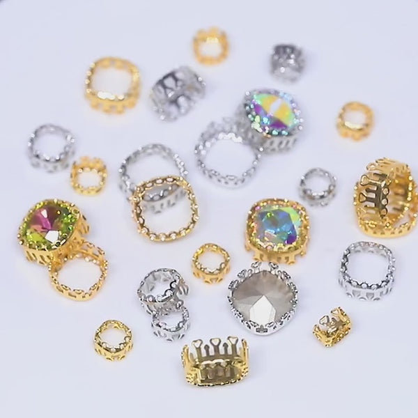 Cushion Square Shape High-Quality Sew-on Nest Hollow Claw For Rhinestone Claw settings