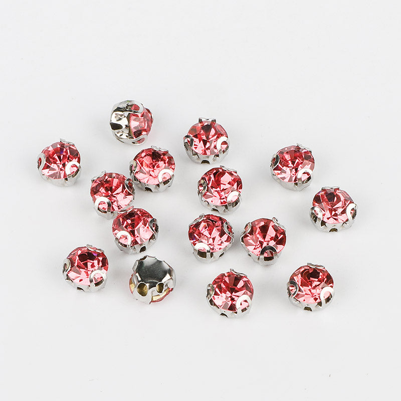 Rose Sewing 3D Claw Rhinestones Silver Base WholesaleRhinestone メイン画像