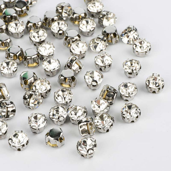 Crystal Sewing 3D Claw Rhinestones Silver Base WholesaleRhinestone