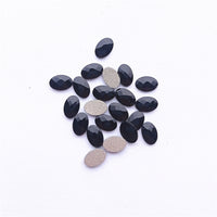 Oval Shape Black Flat Back Fancy Rhinestones WholesaleRhinestone