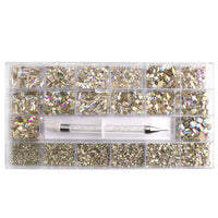 Mixed Multi Shapes Glass Crystal AB Fancy Rhinestones Kit Box For Nail Art HZ2102 WholesaleRhinestone