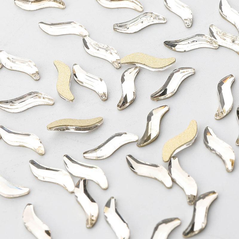 Wave Shape Crystal Flat Back Fancy Rhinestones WholesaleRhinestone