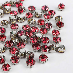 Fuchsia Sewing 3D Claw Rhinestones Silver Base WholesaleRhinestone