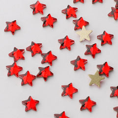 Star Shape Red Glass Flat Back Fancy Rhinestones WholesaleRhinestone