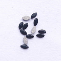 Navette Shape Black Flat Back Fancy Rhinestones WholesaleRhinestone