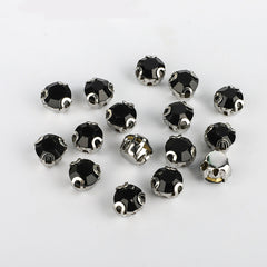 Black Sewing 3D Claw Rhinestones Silver Base WholesaleRhinestone