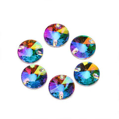 Crystal AB Rivoli  Shape High Quality Glass Sew-on Rhinestones WholesaleRhinestone