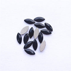 Navette Shape Black Flat Back Fancy Rhinestones WholesaleRhinestone