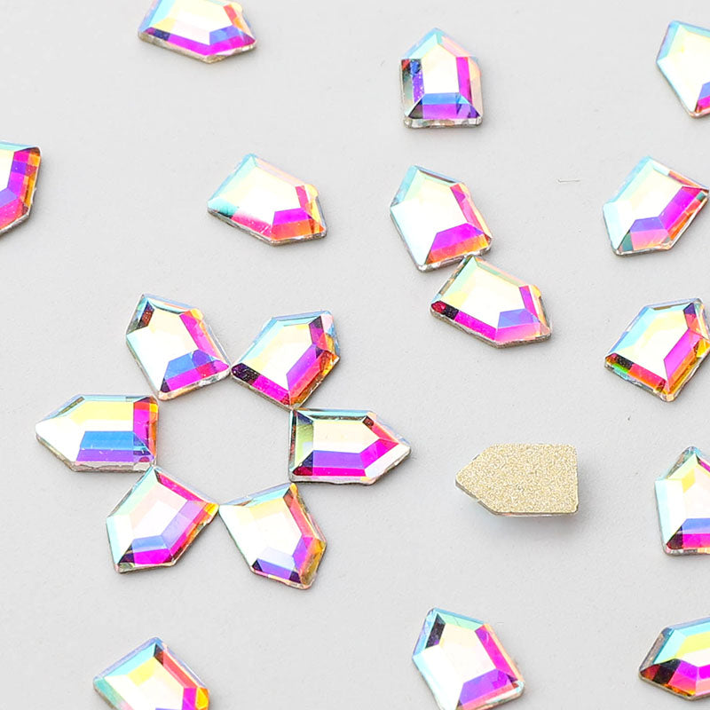 Pentagon Shape Crystal AB Flat Back Fancy Rhinestones WholesaleRhinestone