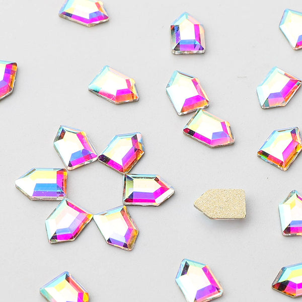 Pentagon Shape Crystal AB Flat Back Fancy Rhinestones WholesaleRhinestone