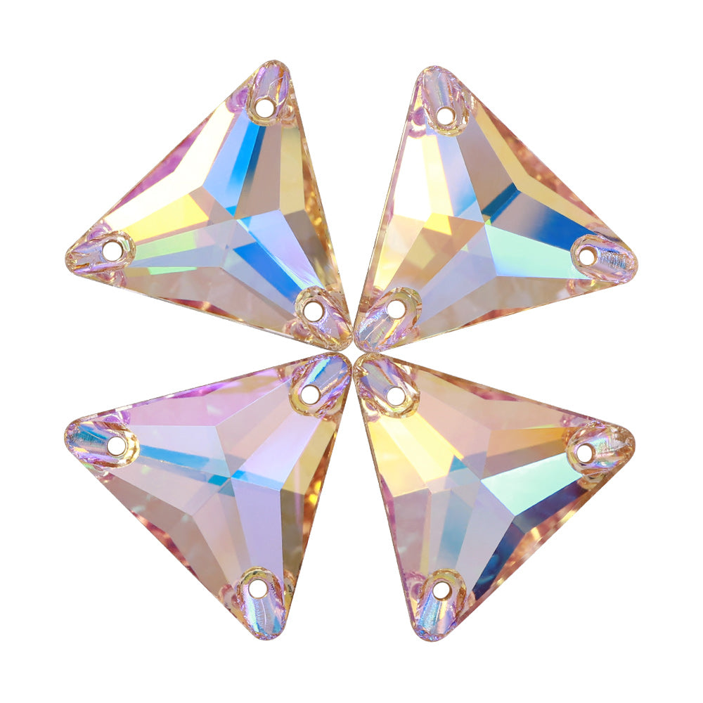 Paradise Shine Triangle Shape High Quality Glass Sew-on Rhinestones WholesaleRhinestone