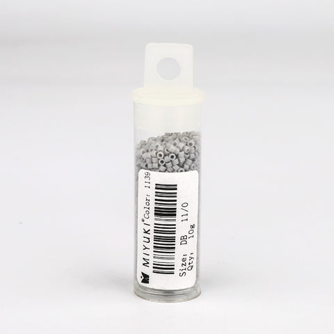 Miyuki Delica Seed Beads 11/0 Matte Opaque Ghost Gray DB-1139 WholesaleRhinestone